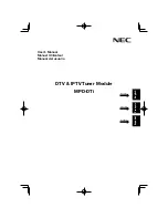 Предварительный просмотр 1 страницы NEC MPD-DTi User Manual