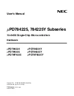 NEC mPD784225 Series User Manual preview