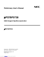 NEC mPD78F0730 Preliminary User'S Manual preview