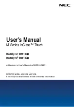 Preview for 1 page of NEC MSERIES User Manual