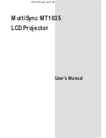 Preview for 1 page of NEC MT1035 - MultiSync XGA LCD Projector User Manual