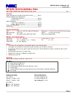 NEC MT1056 - MultiSync XGA LCD Projector Installation Data preview