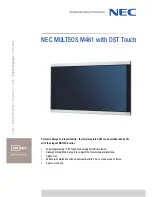 Preview for 1 page of NEC MULTEOS M461 Specifications
