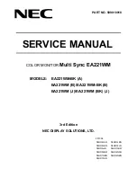 Preview for 1 page of NEC Multi Sync EA221WM Service Manual