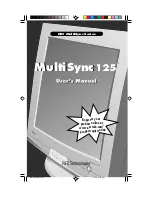 Предварительный просмотр 1 страницы NEC MultiSync 125 User Manual