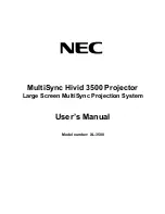 NEC MultiSync 3500 User Manual preview