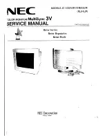 Preview for 1 page of NEC MultiSync 3V JC-1535VMA Service Manual