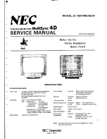 NEC MultiSync 4D JC-1601VME Service Manual preview