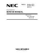NEC MultiSync 75F-3 Service Manual preview