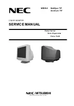 NEC MultiSync 75F Service Manual preview