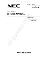 NEC MultiSync 95F-1 Service Manual preview