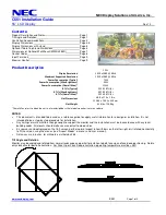 Предварительный просмотр 1 страницы NEC MultiSync C551 Installation Manual