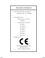 Preview for 2 page of NEC MultiSync E1100 User Manual