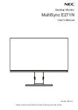 NEC MultiSync E271N User Manual preview