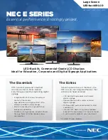 NEC MultiSync E424 Brochure & Specs preview
