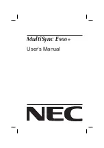 NEC MULTISYNC E900+ User Manual preview