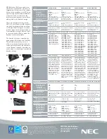 Preview for 2 page of NEC MultiSync EA191M Specification Sheet
