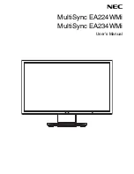 NEC MultiSync EA224WMi User Manual preview