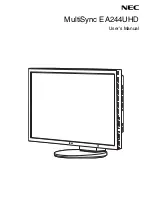 Предварительный просмотр 1 страницы NEC MultiSync EA244UHD User Manual