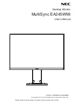 Предварительный просмотр 1 страницы NEC MultiSync EA245WMi User Manual