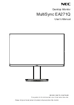 NEC MultiSync EA271Q-WH User Manual preview