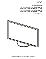 Preview for 1 page of NEC MultiSync EA275WMi User Manual
