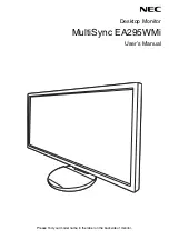 Предварительный просмотр 1 страницы NEC MultiSync EA295WMi User Manual