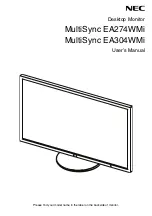 NEC MultiSync EA304WMi User Manual preview