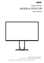 Предварительный просмотр 1 страницы NEC MultiSync EX241UN User Manual