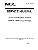 Preview for 1 page of NEC MultiSync FE001SB Service Manual