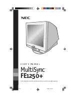 NEC MultiSync FE1250+ User Manual preview