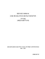 Preview for 1 page of NEC MultiSync FP1355  FP1355 FP1355 Service Manual
