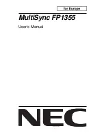 Preview for 120 page of NEC MultiSync FP1355  FP1355 FP1355 Service Manual