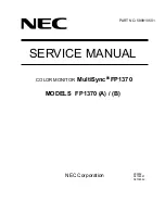 Preview for 1 page of NEC MultiSync FP1370 Service Manual