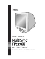 NEC MultiSync FP1375X User Manual предпросмотр