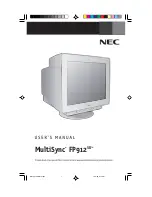 NEC MultiSync FP912SB User Manual preview