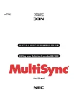 Preview for 1 page of NEC MultiSync IDC-3000 User Manual