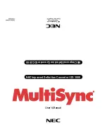 Предварительный просмотр 1 страницы NEC MultiSync IDC-3000 User Manual