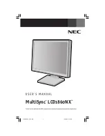 Preview for 1 page of NEC MultiSync L182R4 User Manual