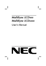 NEC MultiSync LCD 400 User Manual предпросмотр