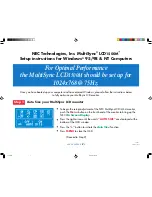 Preview for 1 page of NEC MultiSync LCD1500M Setup Instructions