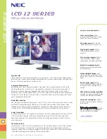 Предварительный просмотр 1 страницы NEC MultiSync LCD1512 Specifications
