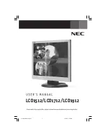 Предварительный просмотр 1 страницы NEC MultiSync LCD1512 User Manual