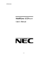 Preview for 22 page of NEC MultiSync LCD1525VA Service Manual