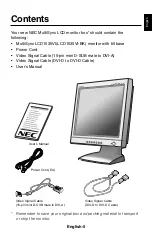 Предварительный просмотр 6 страницы NEC MultiSync LCD1535VI User Manual