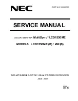 NEC MultiSync LCD1550ME Service Manual preview