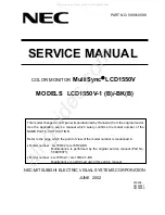 NEC MultiSync LCD1550V-1-B Service Manual preview