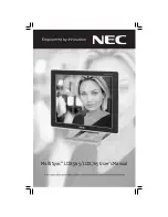 NEC MultiSync LCD1565 User Manual preview