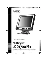 Предварительный просмотр 1 страницы NEC MultiSync LCD1700M User Manual
