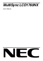 Preview for 1 page of NEC MultiSync LCD1760NX-BK User Manual